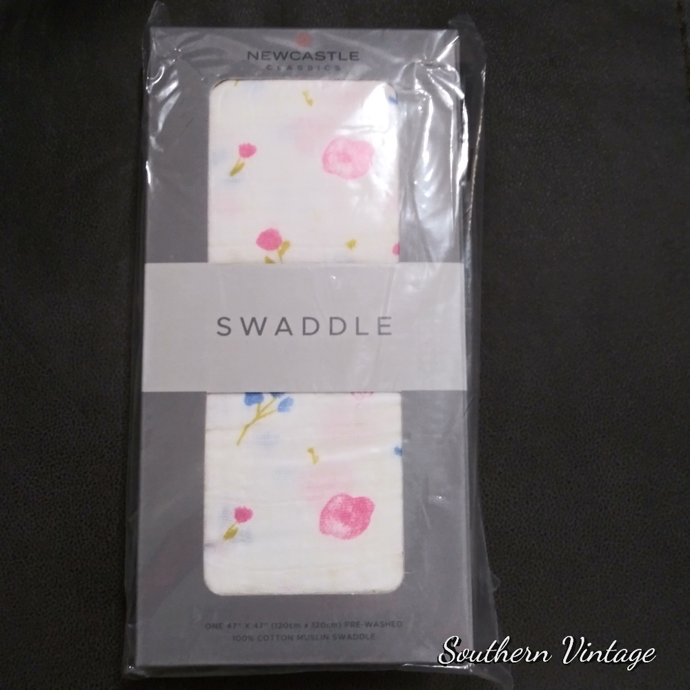 Newcastle Swaddle Cotton Muslin Spring Flowers